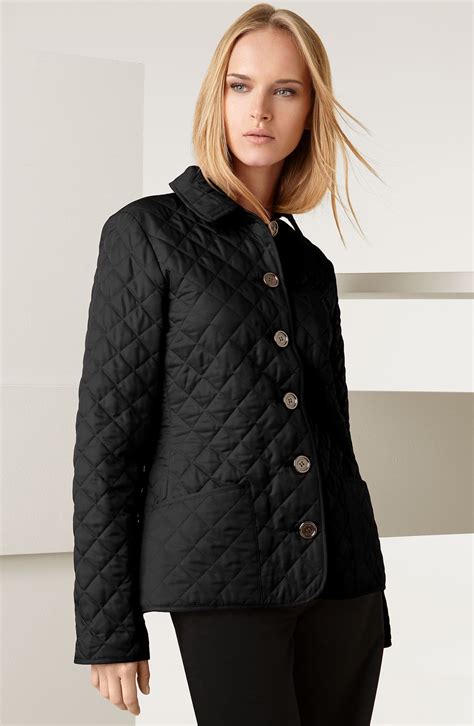 burberry quilted jacket check|Burberry brit quilted jacket women.